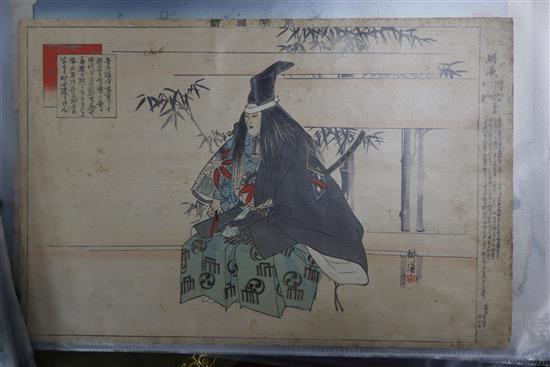 A group of assorted Japanese woodblock prints, unframed